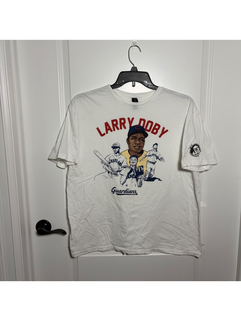 Gildan Softstyle XL Larry Doby Guardians Graphic T-Shirt White